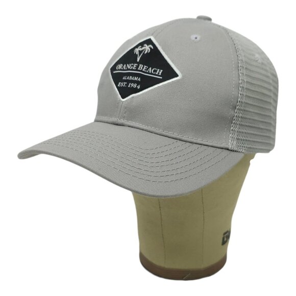 Orange Beach Alabama Logo Patch Mesh Strapback Cap Trucker Baseball Tourist Hat - Picture 2 of 14